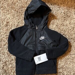 Nike Kids Black Full-Zip Hoodie